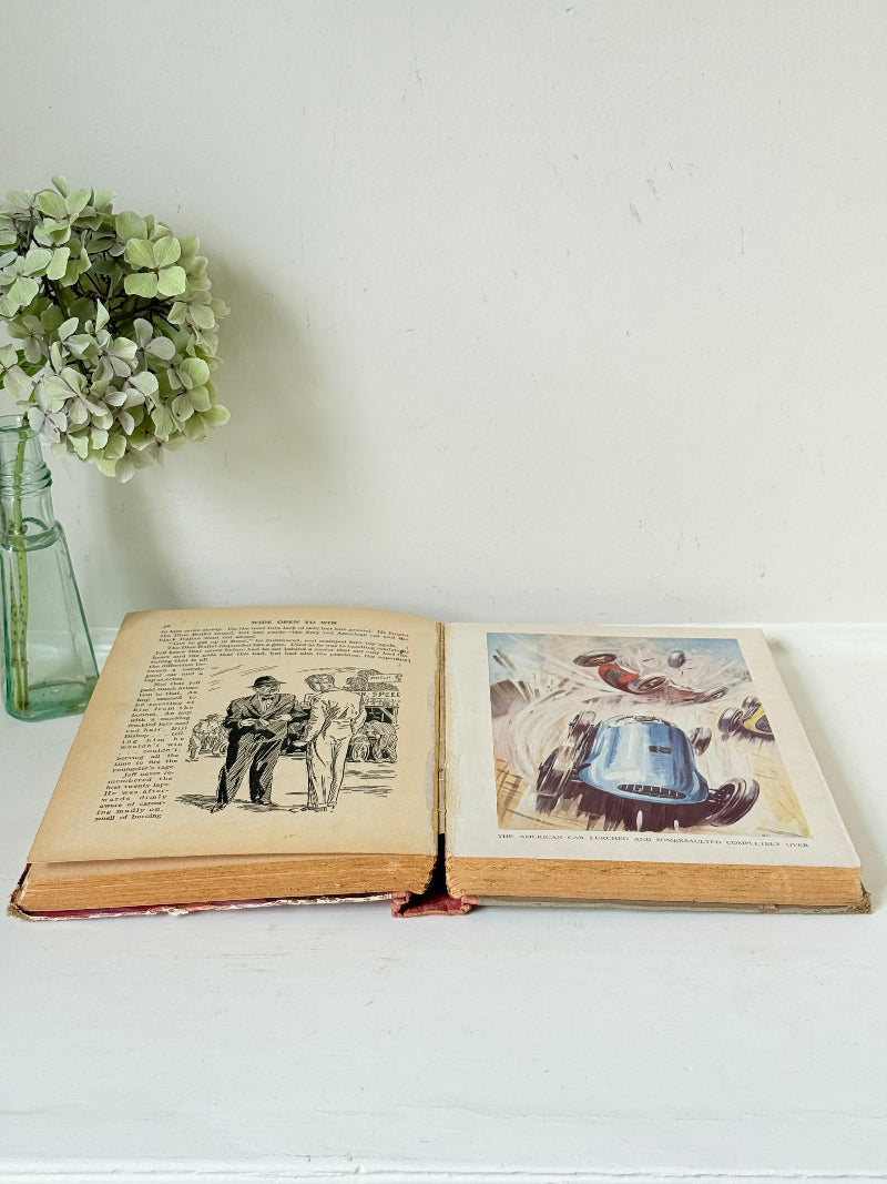 Vintage Big Book for Boys annual with illustrated cover and inscription dated 1941, photographed on a white surface