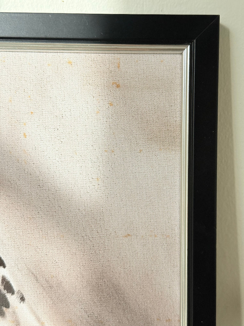 Original oil painting of a leopard profile, framed and displayed against a white background.