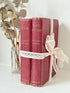 Vintage Rudyard Kipling book bundle of Kim and Many Inventions in red hardback covers, photographed on a white surface