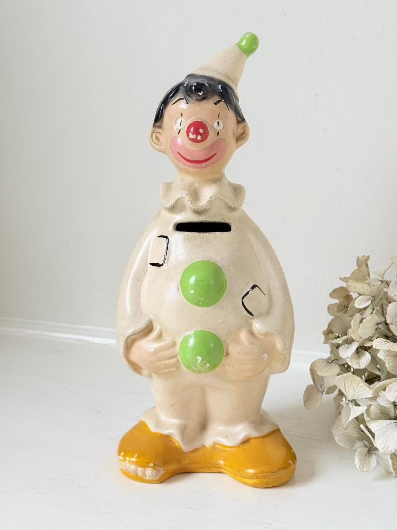 Ceramic clown Moneybox