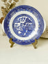 Wood and Sons Blue Willow serving plate shown on a white surface.
