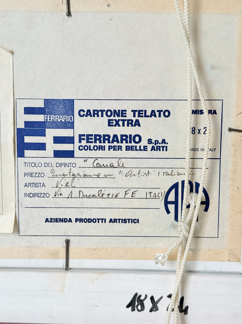 A vintage Ferrario paper label for &