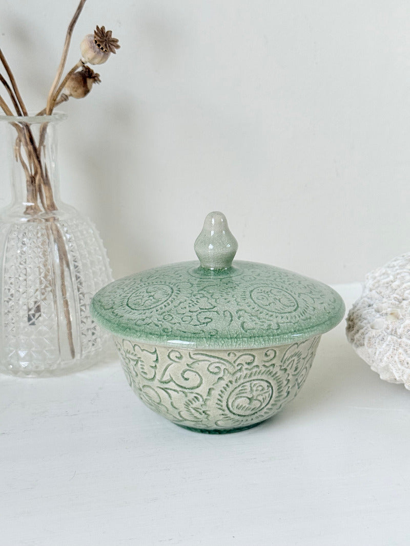 Celadon Lidded Pot