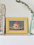 Framed antique Victorian cookery illustration from Cassell’s New Universal Cookery Book showing Rose Meringue dessert