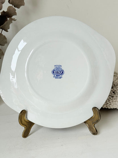 Wood and Sons Blue Willow serving plate shown on a white surface.